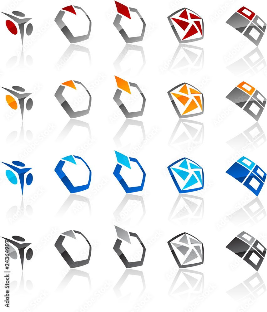 Set of modern emblems. Set of modern emblems.