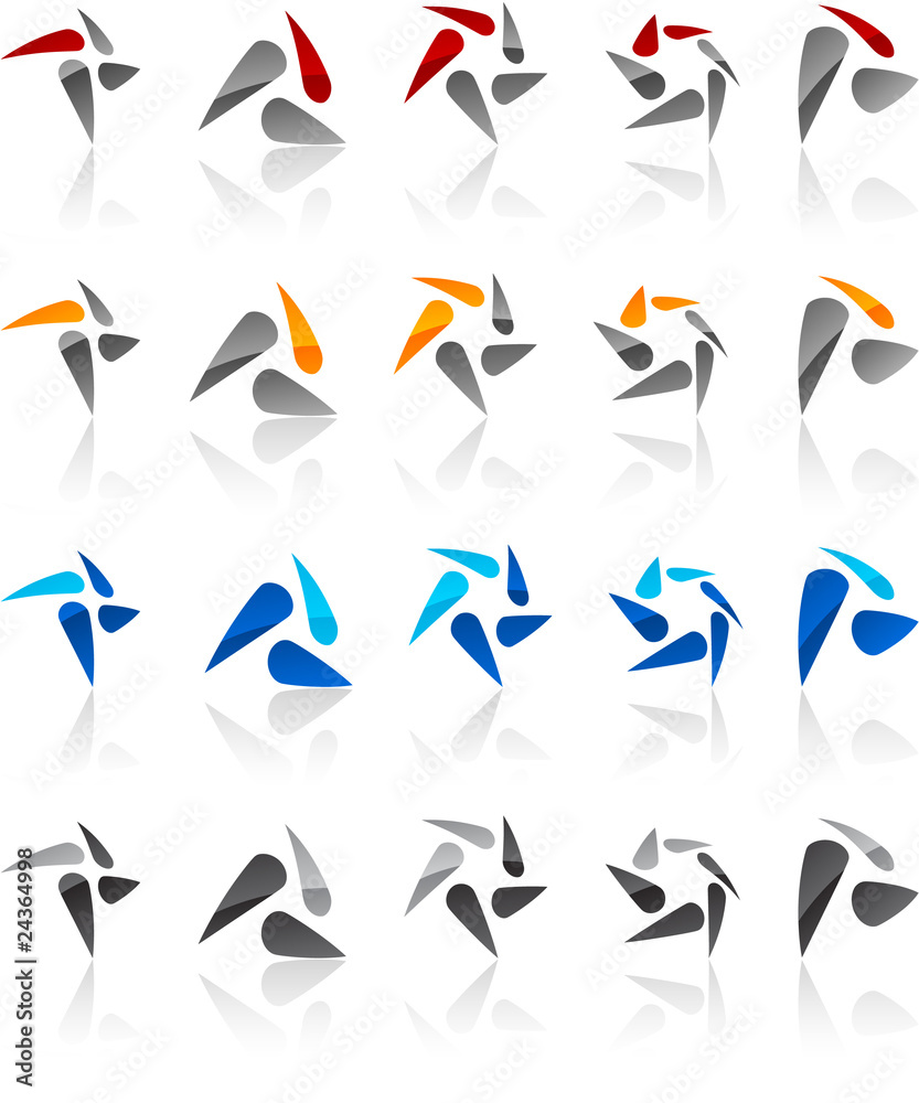 Set of modern emblems. Set of modern emblems.