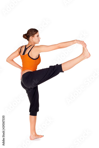 Young Attractive Fit Woman Practicing Yoga