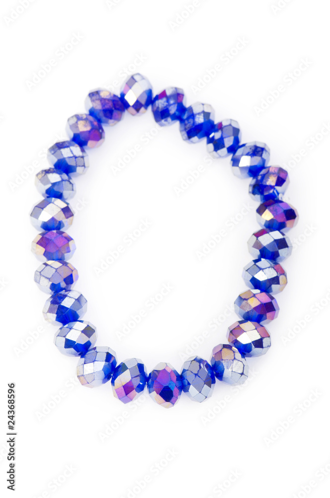 Purple bracelet isolated on the white background Purple bracelet isolated on the white background