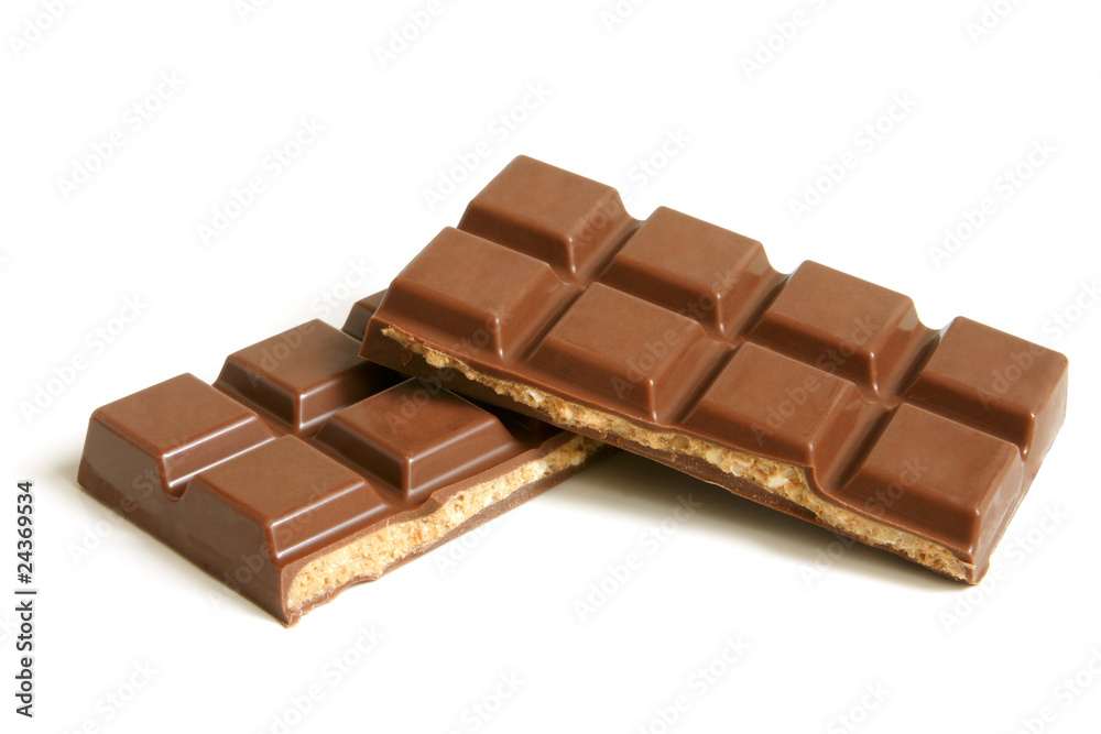 Chocolate pieces with nuts