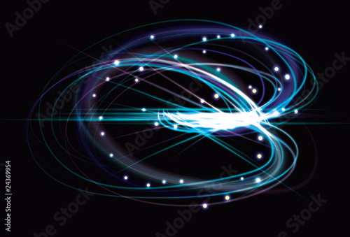 Blurry abstract blue light effect sparkle background