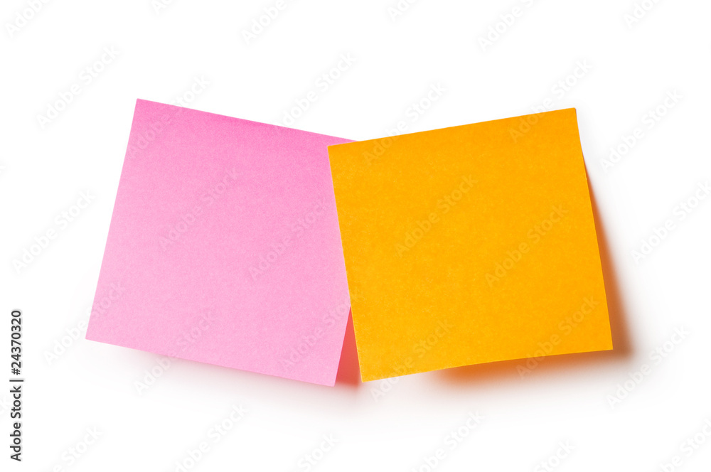 Reminder notes isolated on the white background Reminder notes isolated on the white background