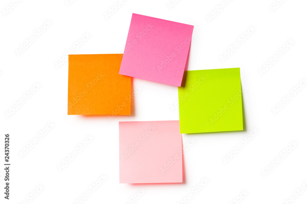 Reminder notes isolated on the white background Reminder notes isolated on the white background