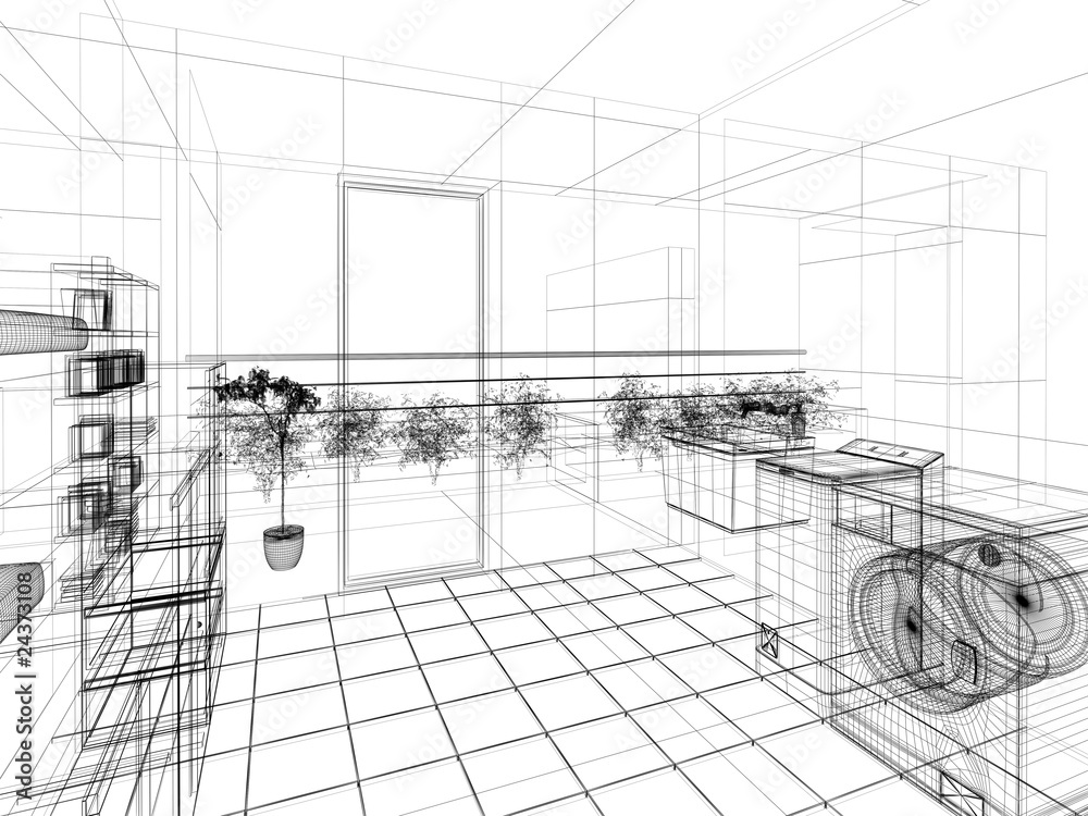 3d wireframe lavanderia 3d wireframe lavanderia