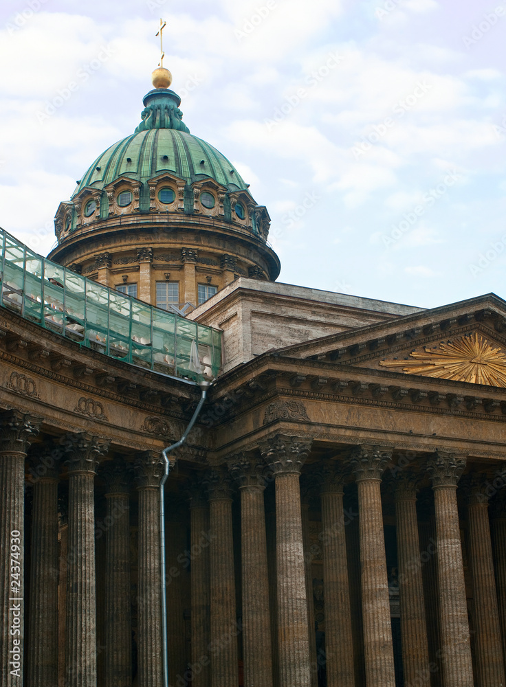 Kazan Cathedral against blue sky
