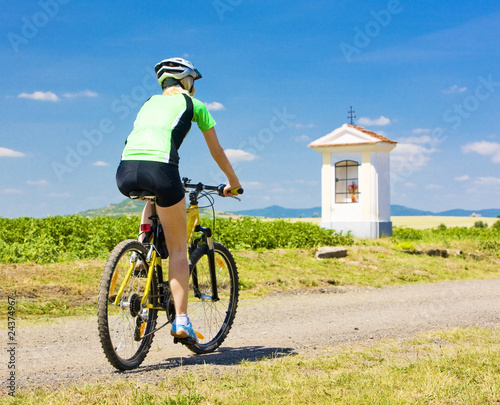 biker, Ceske stredohori, Czech Republic