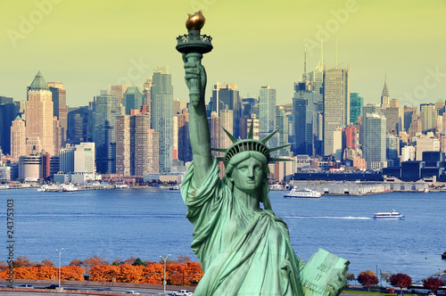new york cityscape, tourism concept photograph