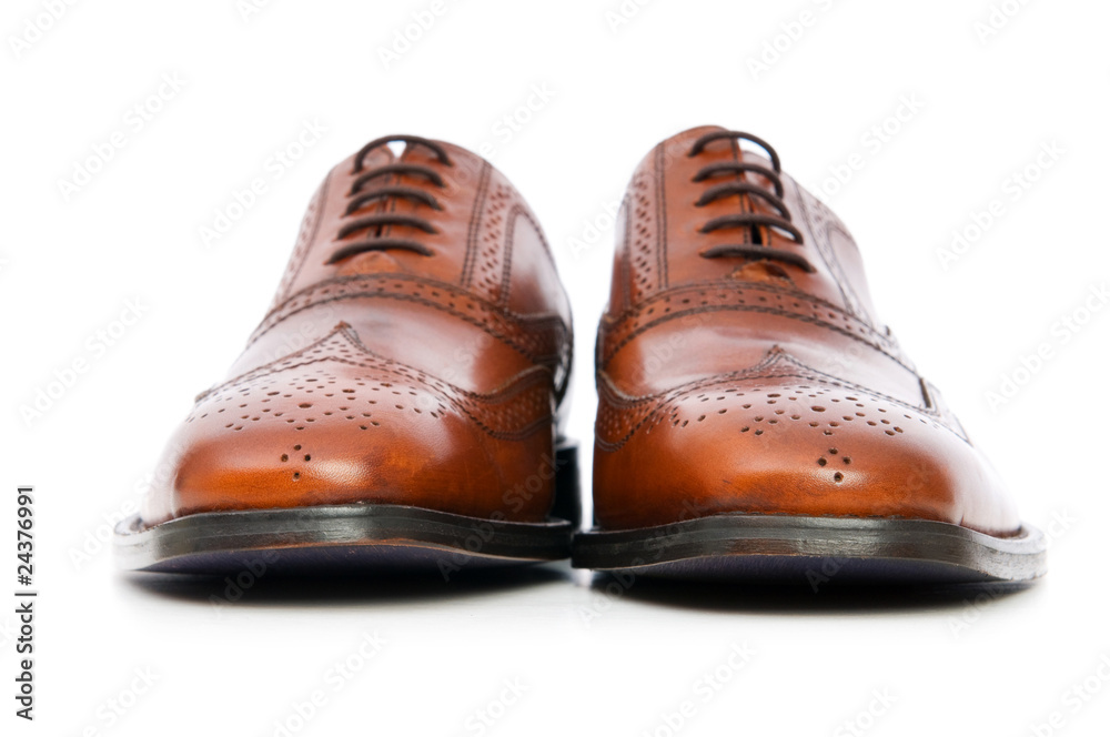 Male shoes isolated on the white background Male shoes isolated on the white background