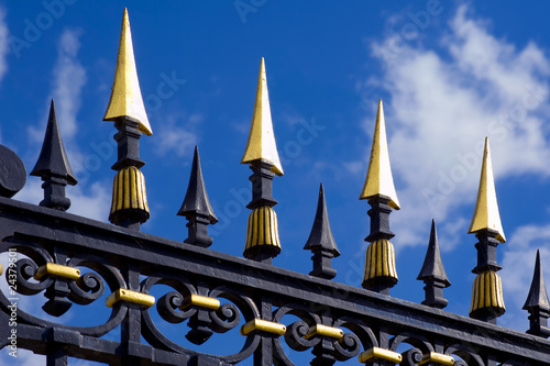 Gold and Black Wrought Iron Gates