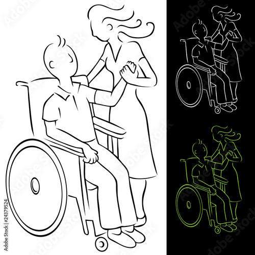 Wheelchair Disabled Man
