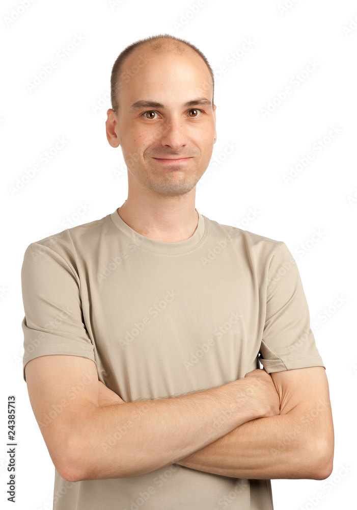 Fototapeta premium Smiling young casual man