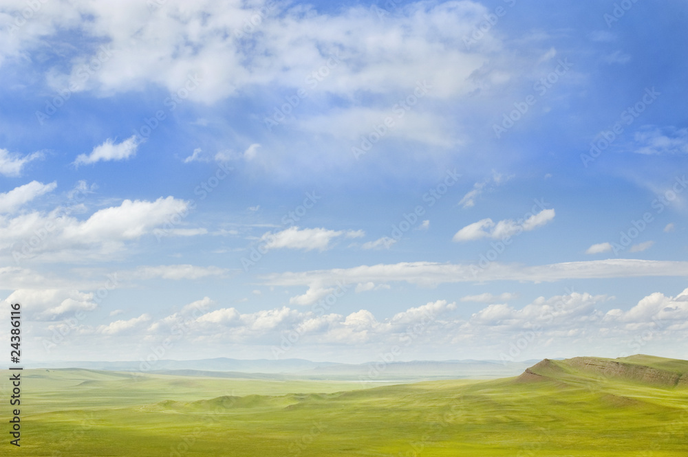 Fototapeta premium Landscape mountains stretching into the distance