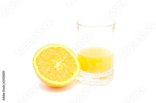 healthy and fresh orange juice isolated on white © anna karwowska