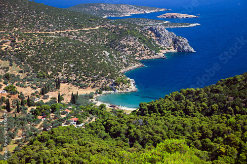 Small quiet bay on greek island