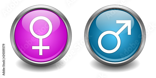 Vektorset Mann Frau Button