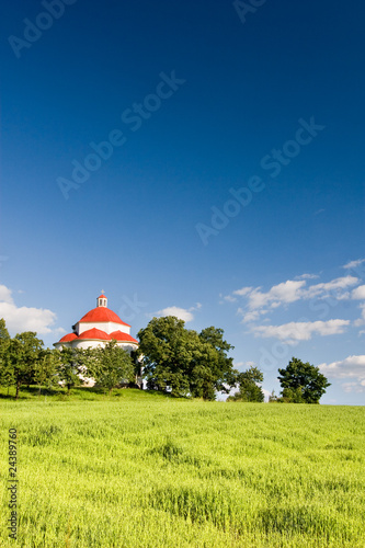Village chapel in the summer countryside