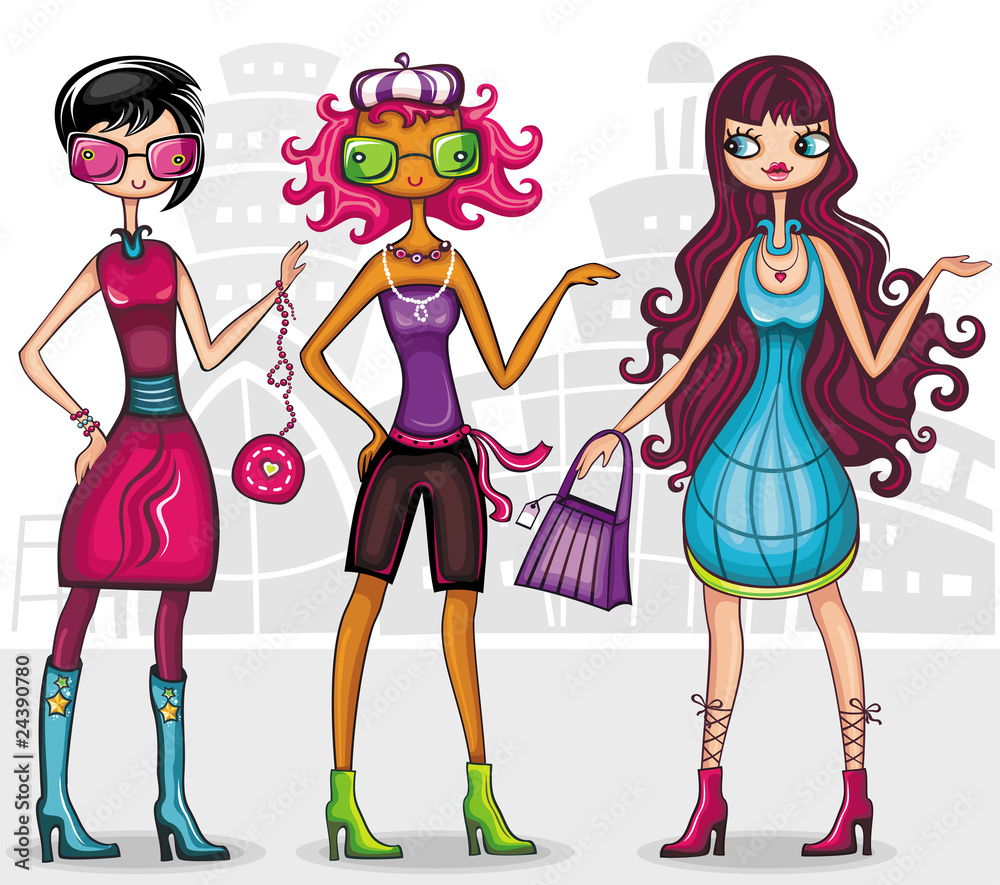 Urban fashion girls (from fashion girl series) Urban fashion girls (from fashion girl series)