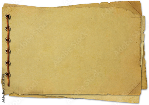 old paper on white background