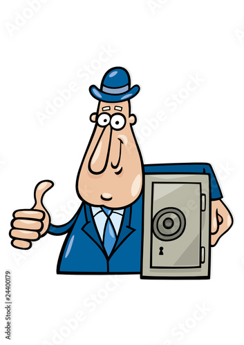 man with safe