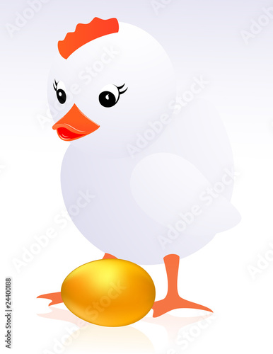 Chicken and golden egg