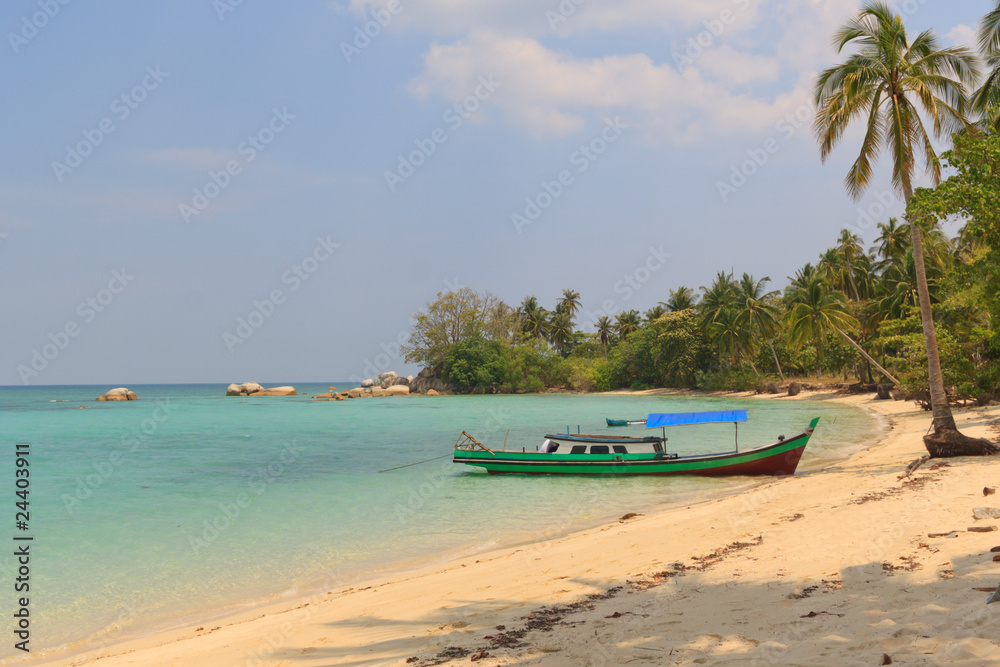 Fototapeta premium Belitung Island by boat