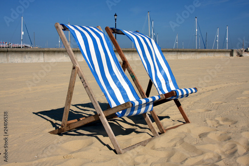 Deck Chairs on the Beach