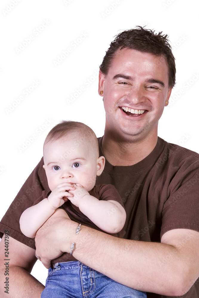 Father and Son Posing