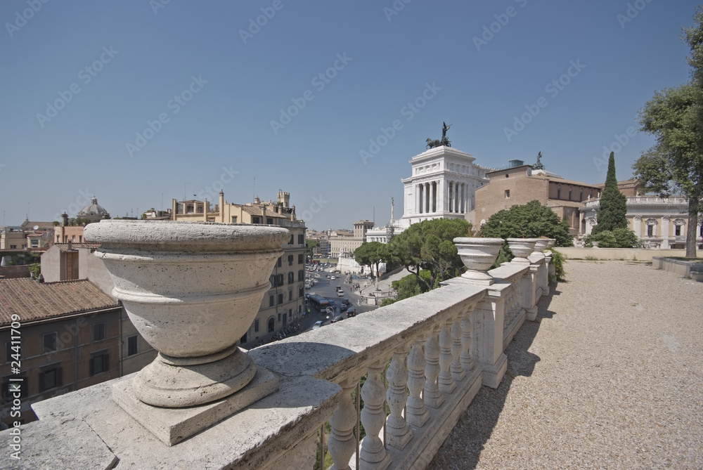 Fototapeta premium Roma, Campidoglio, veduta di piazza Caffarelli