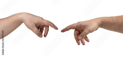 two hands isolated