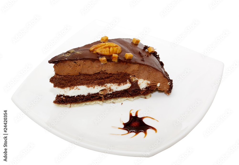 cake truffle with black chocolate sauce cake truffle with black chocolate sauce
