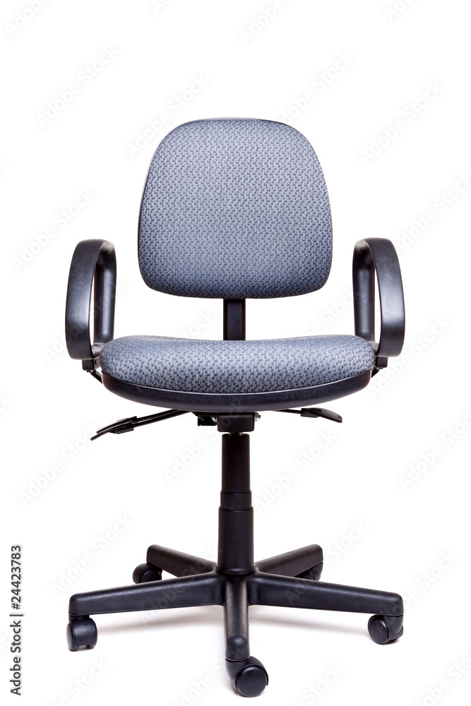 Office swivel chair front facing white background Office swivel chair front facing white background
