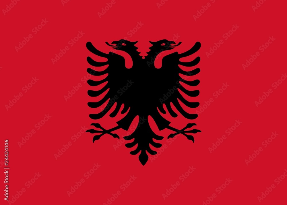 Fototapeta premium Drapeau de l'Albanie