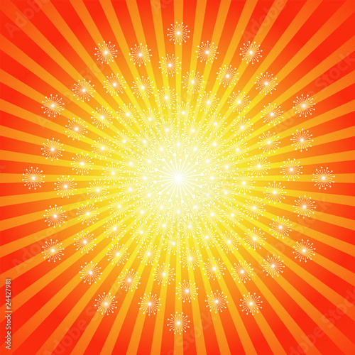 Abstract Twirl Firework Background