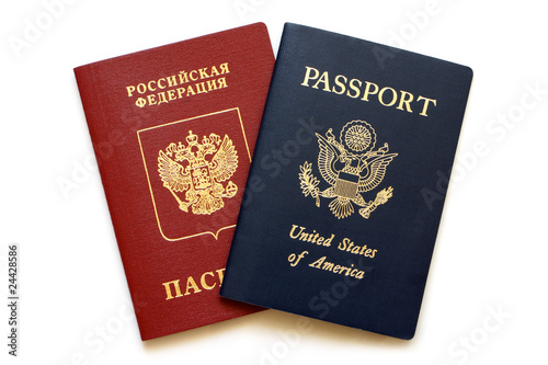 Russian and American passports