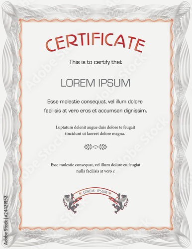 Vertical Certificate template - general purpose
