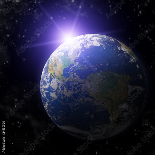 Fototapeta Naklejka Na Ścianę i Meble -  Real Earth Planet