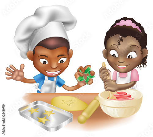 two children having fun in ...