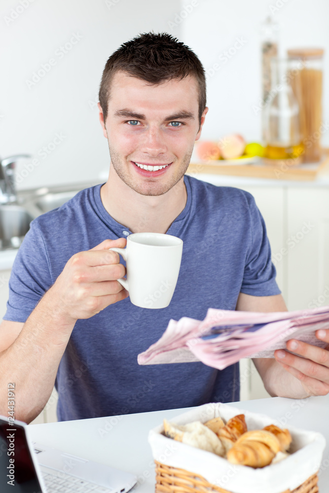 Kind man reading a book Kind man reading a book