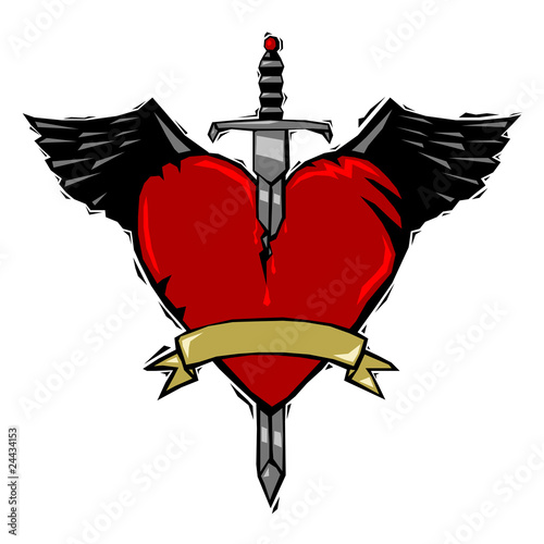 sword and heart tattoo