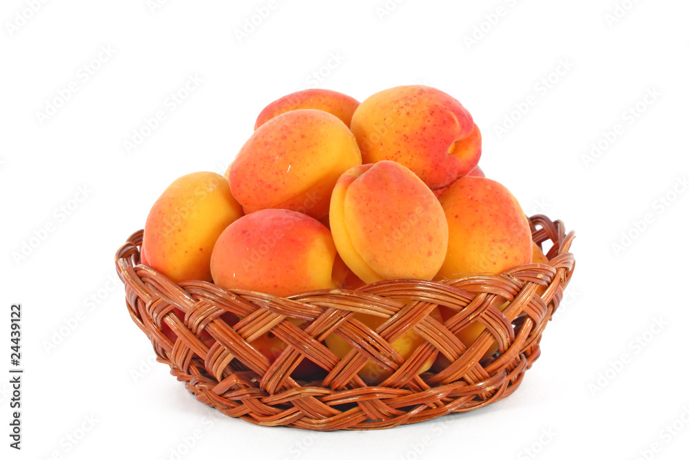 Apricots in a basket Apricots in a basket