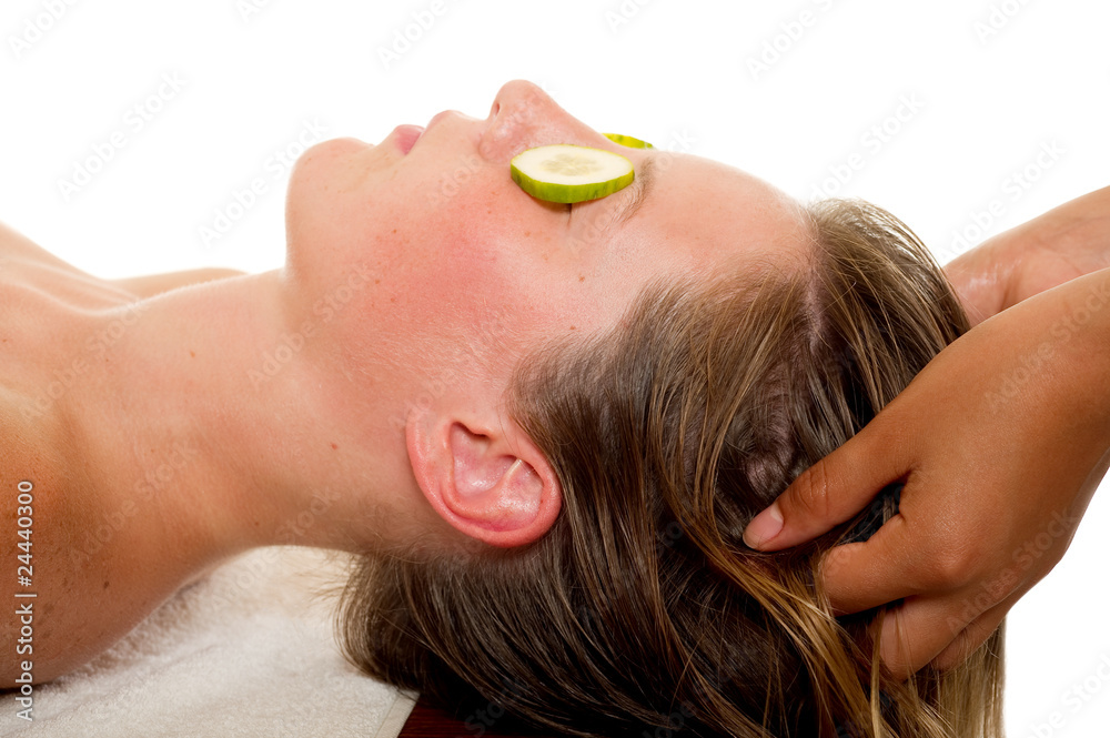 Fototapeta premium head massage - massaggio alla testa