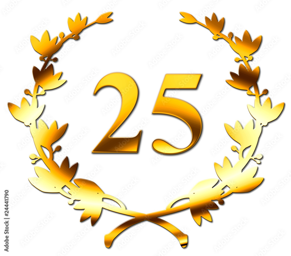 Jubiläumskranz 25 Stock Illustration Adobe Stock