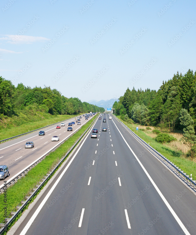 Transit Autobahn Urlaub - Holiday Trip Motorway - obrazy, fototapety, plakaty 