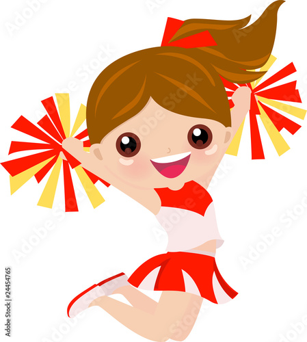 cheerleader girl jumping