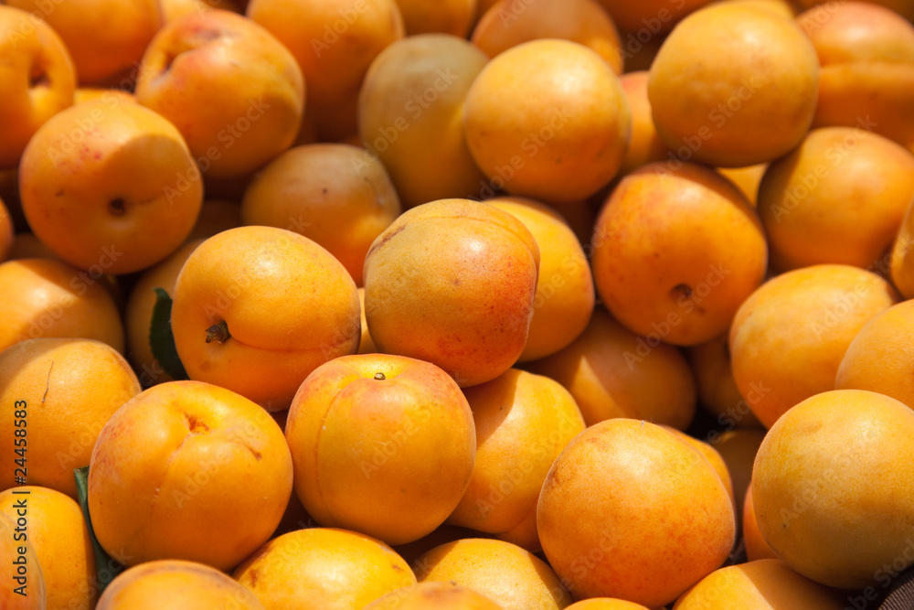 Apricots - food background