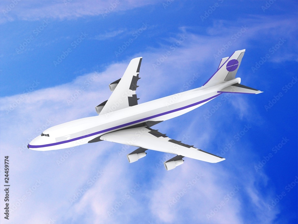 Obraz premium flying jet airplane