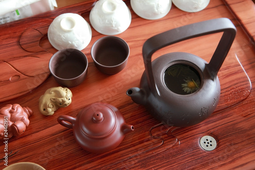 in the chinese classical tea-house