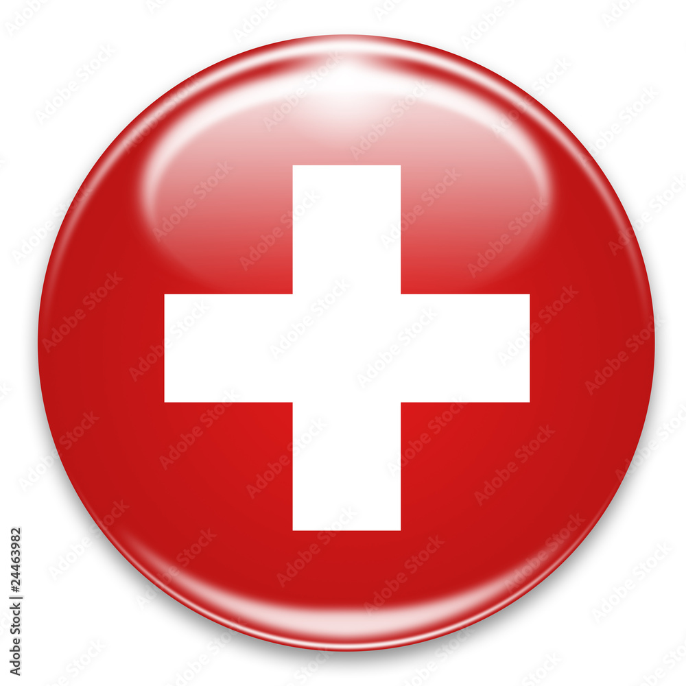 Schweiz Fahne Flagge Button Schweiz Fahne Flagge Button