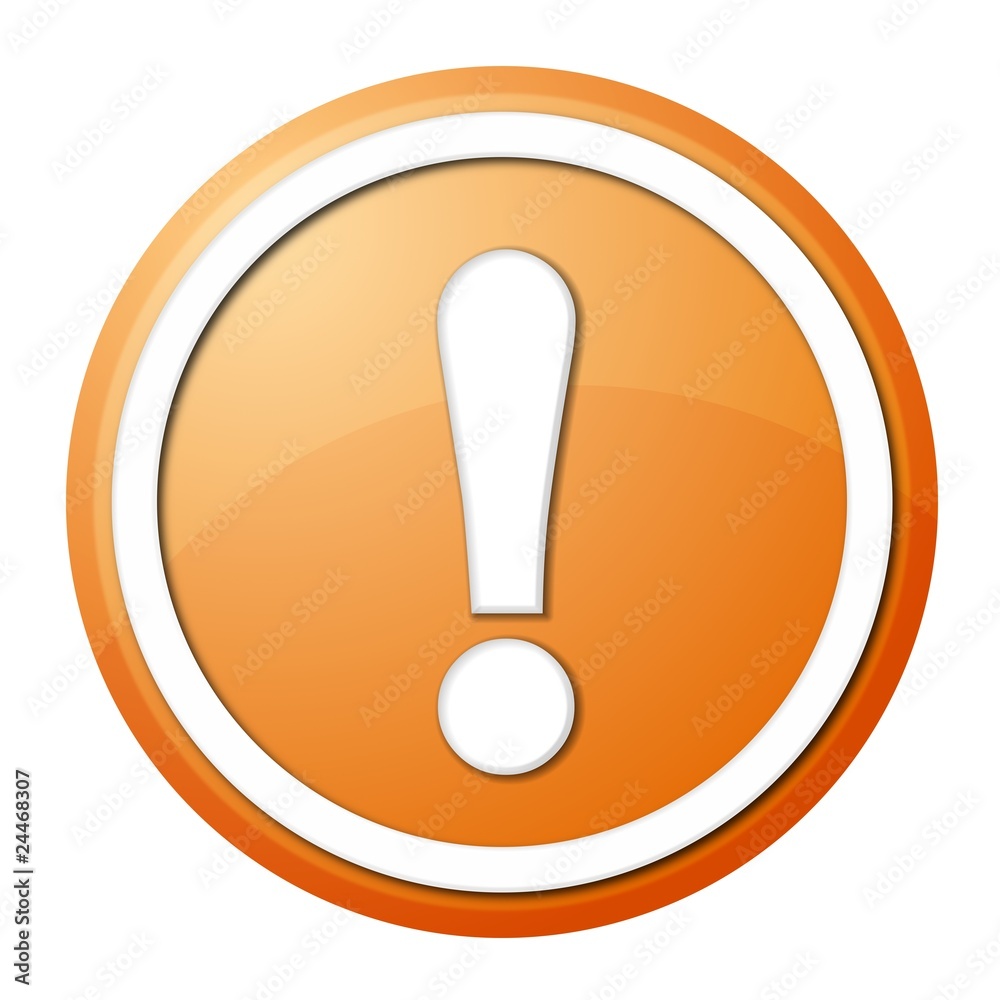 orange exclamation point button orange exclamation point button
